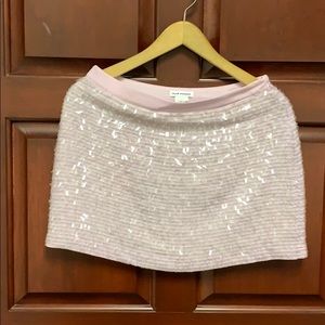 Lilac vase clear sequins mini skirt